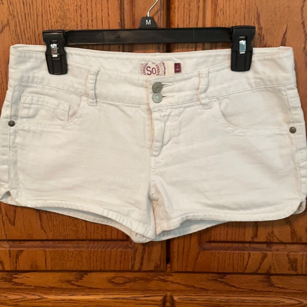 SO Heritage white Jean shorts size 7